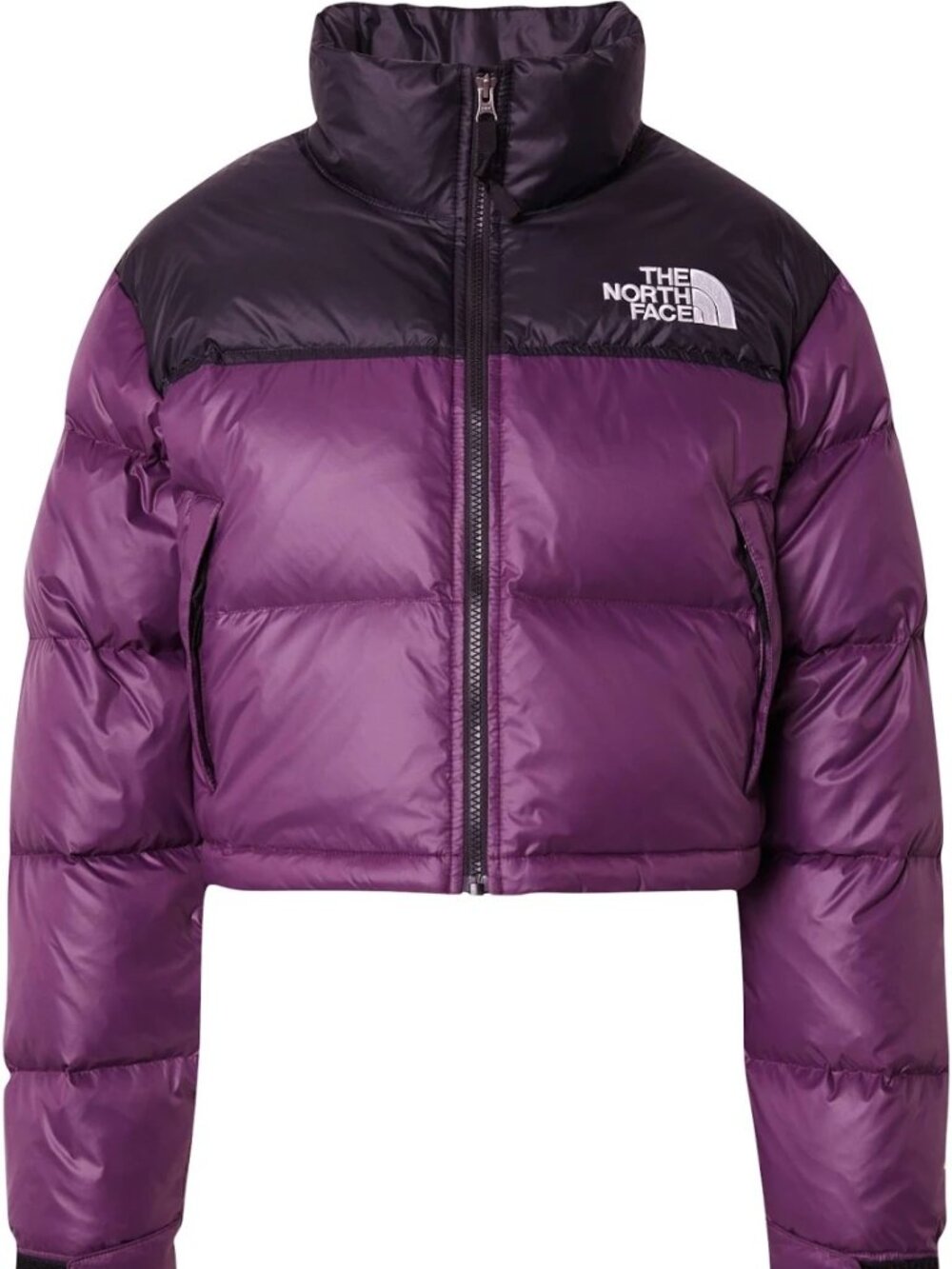 BNWOT The North Face Women's Nuptse Short Cropped Jacket Purple